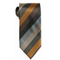 Stock Gold Striped Polyester Tie
